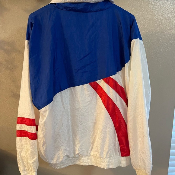 Vintage 90s Active Exposure Stars And Stripes Windbreaker Jacket Size L 1131 - Picture 3 of 6